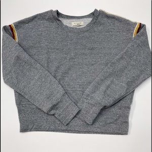 Madewell gray crop sweatshirt